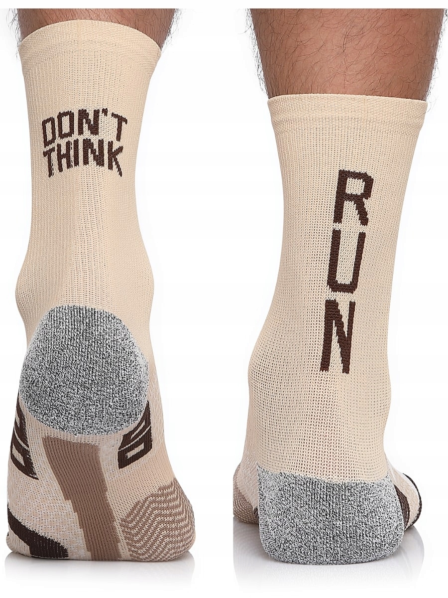 Skarpety biegowe Running Raid DON'T THINK RUN oddychające 39-42 Beżowe