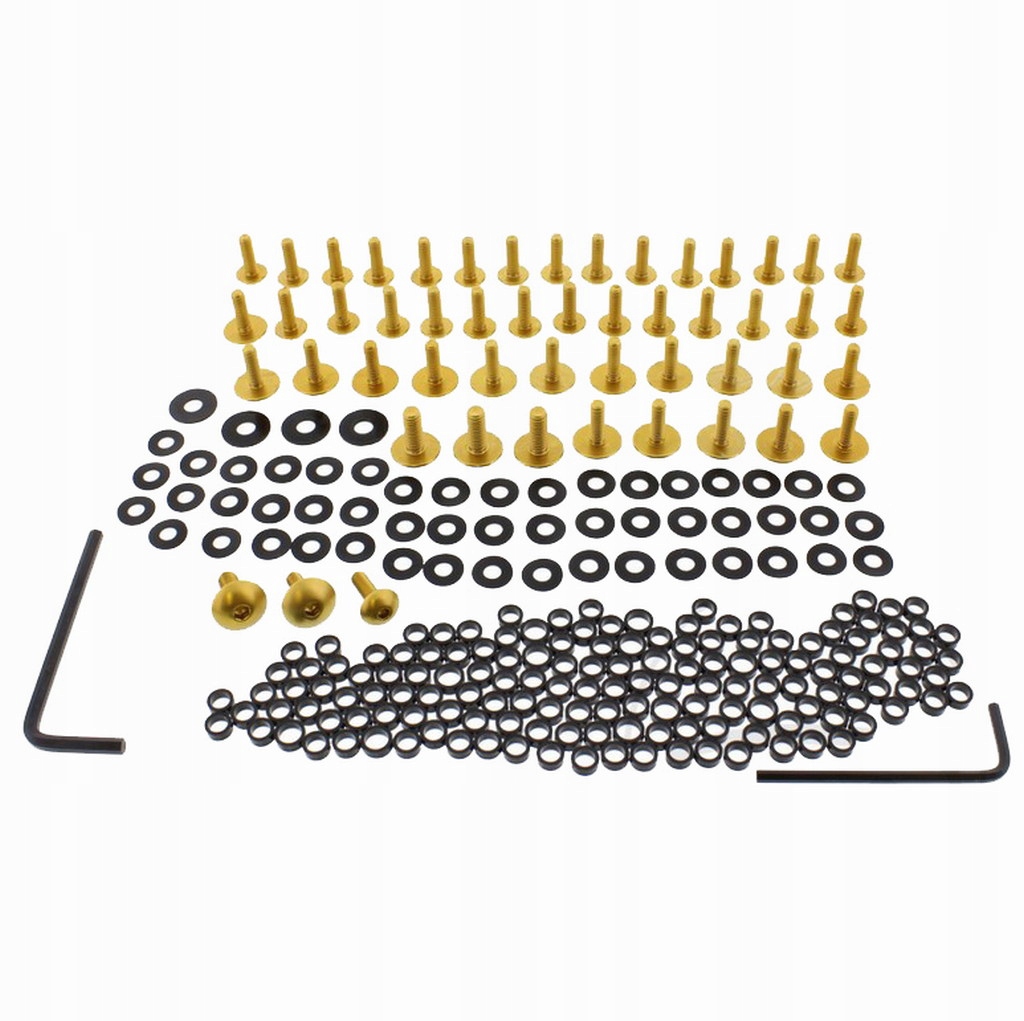 KOMPLET ŚRUB OWIEWEK DUCATI 1198 848 ZŁOTE ZESTAW