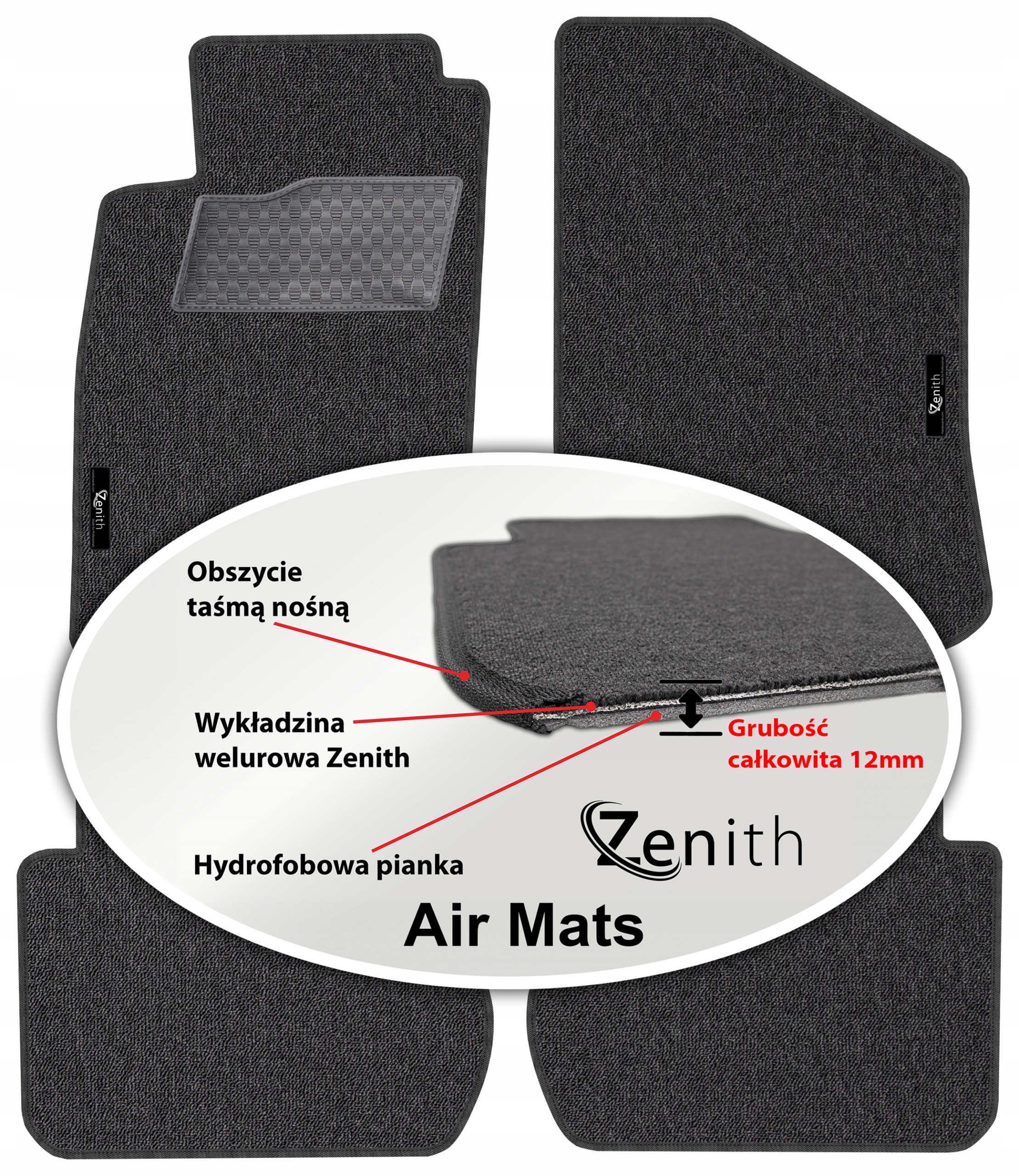 Mitsubishi Lancer IV 1988-1992 Velúrové koberčeky do auta Zenith Air Mats
