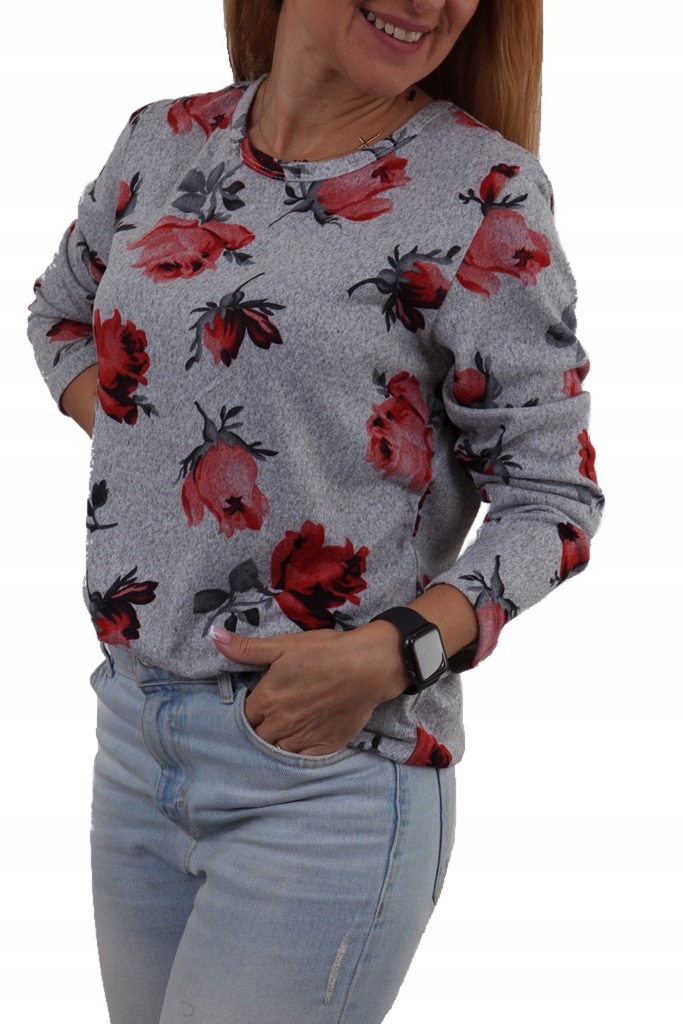 

Lekki Sweterek Bluzka Różyczki Róże *2XL
