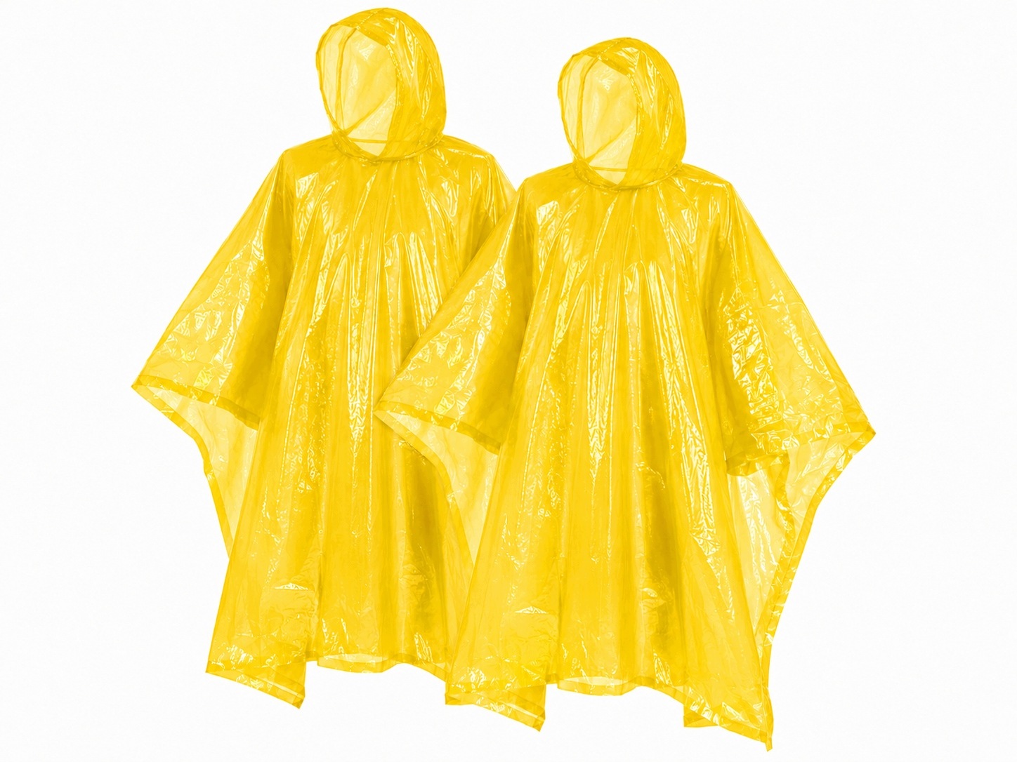 2X Poncho Płaszcz Przeciwdeszczowy Peleryna Uniwersalny Niebieski Rower