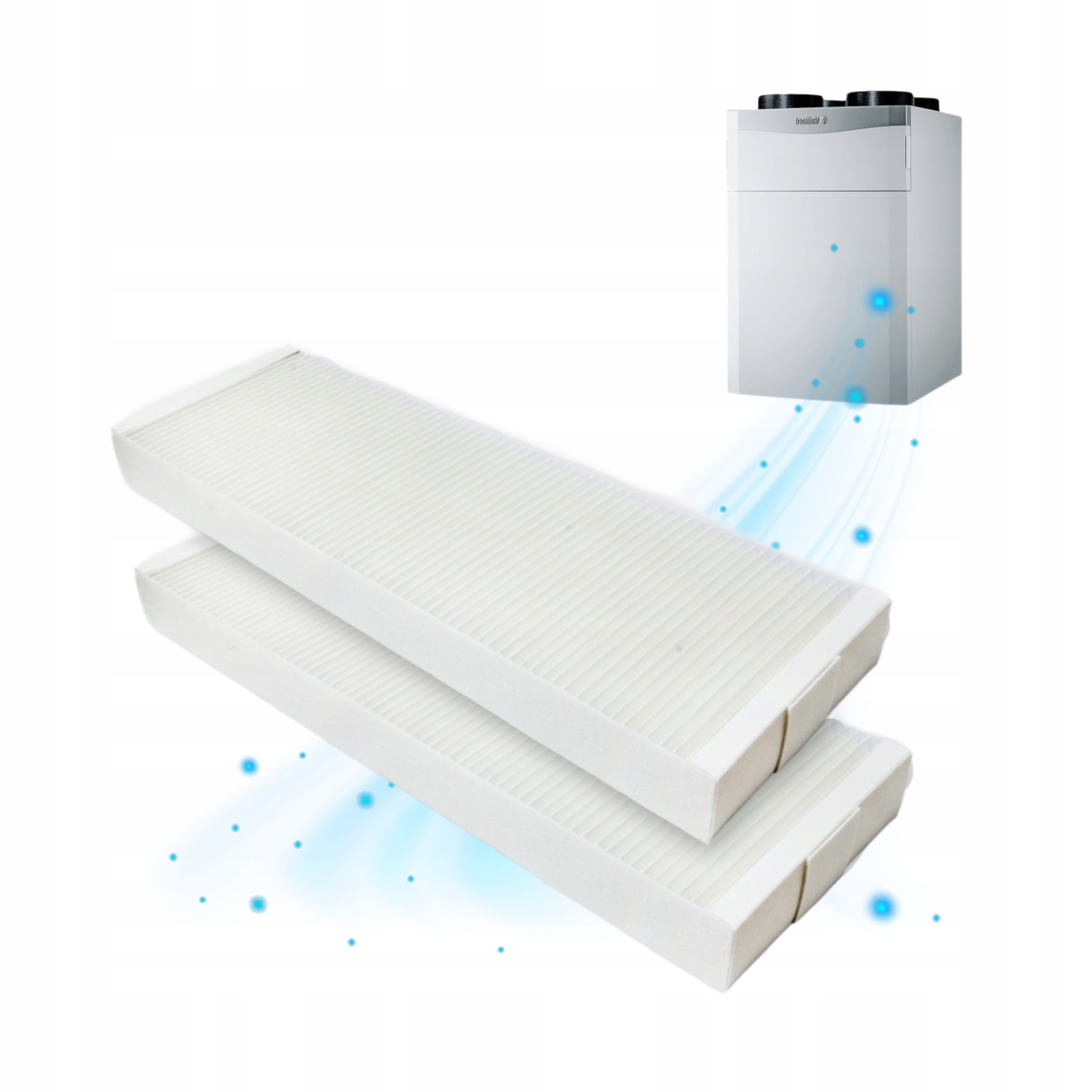 Filtry Vaillant Recovair Var 260 360 F7 G4 Komplet Bez znečištění