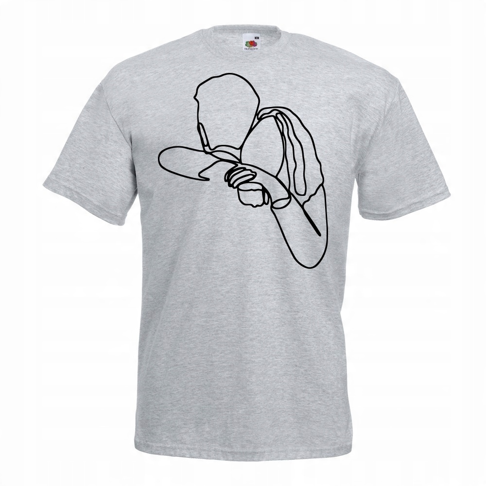 

Koszulka line art przytulanie S szara