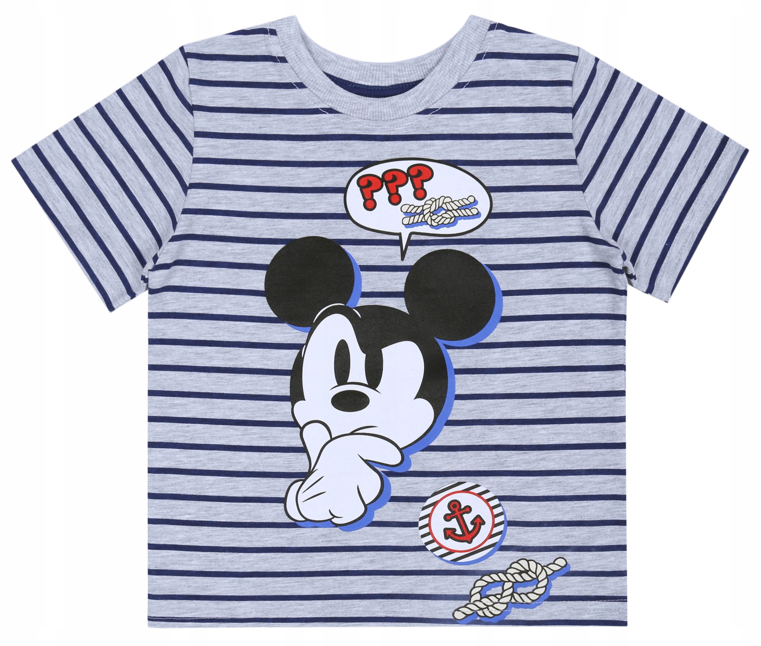 

Szara t-shirt w paski Myszka Mickey 5 lat 110 cm