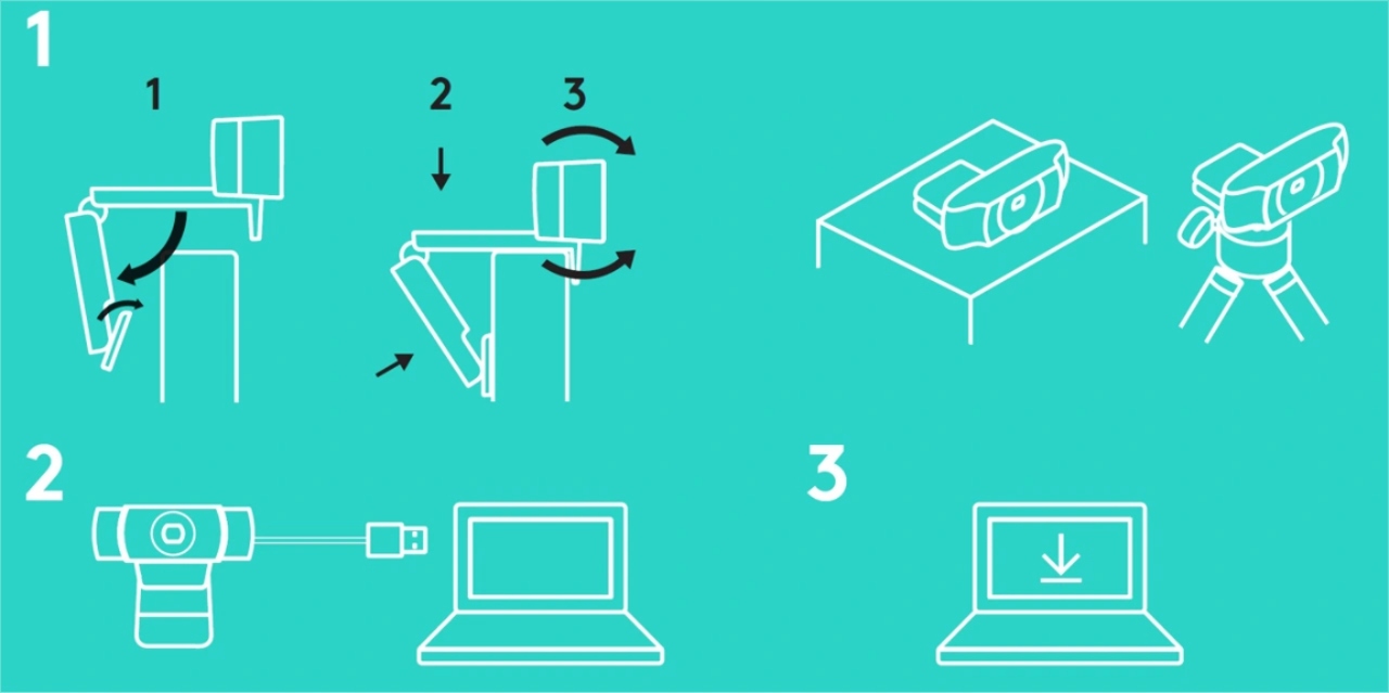 Kamera ze statywem Logitech C922 ProStream Waga produktu z opakowaniem jednostkowym 0.35 kg