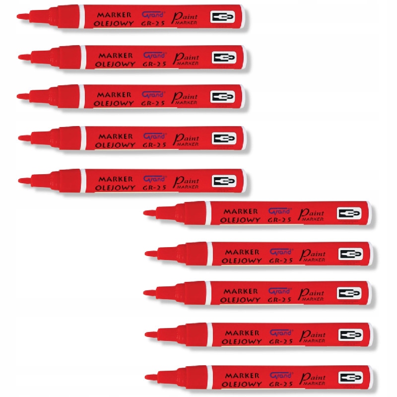 

Marker Pisak Olejowy Grand Czerwony 1,8mm 10szt