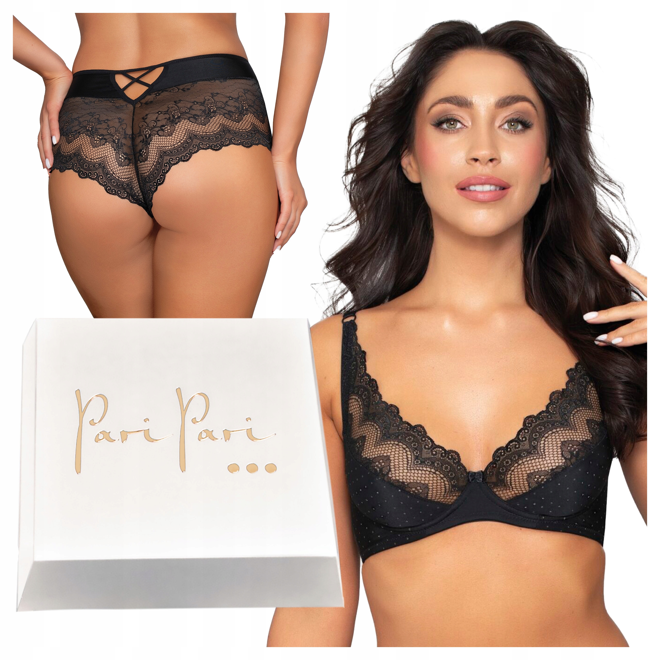 Komplet Dámské spodní prádlo Sexy Podprsenka Fíky Vysoký stav Valentýn 75D