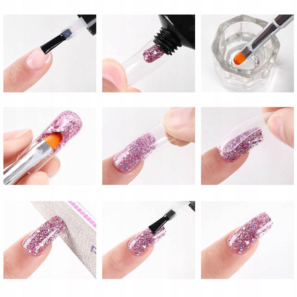 FLEXYGEL AKRYLOŻEL ZESTAW 15ML 9PC Błyszczący Marka bez marki