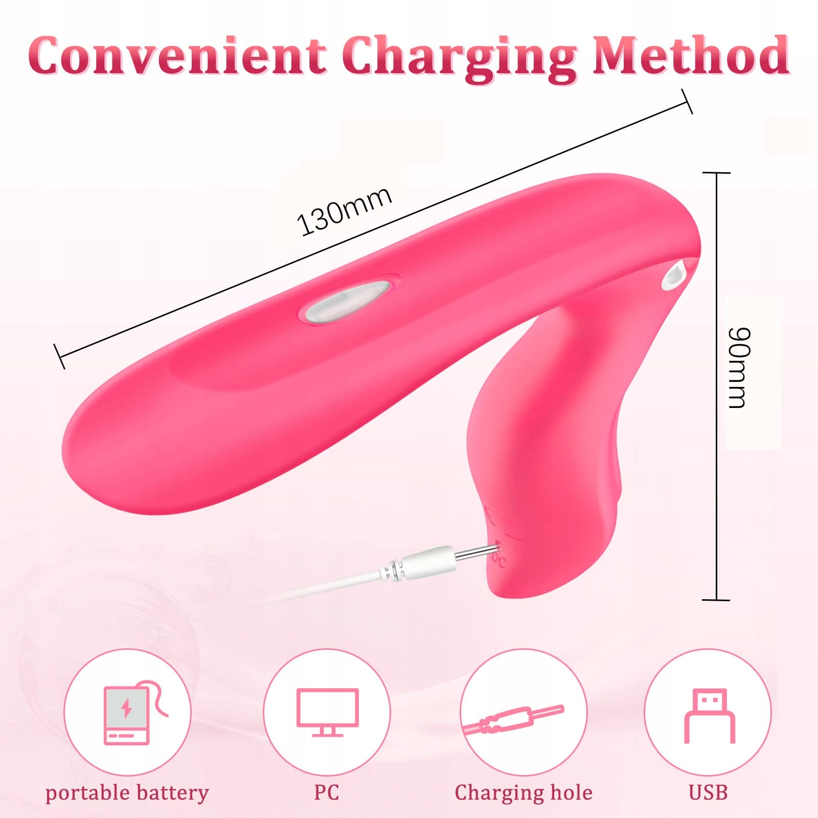 TOUNID Wibrator G Punkt Z Oświetleniem Prostata Stymulator Dla Par Czerwony — miniatura 4
