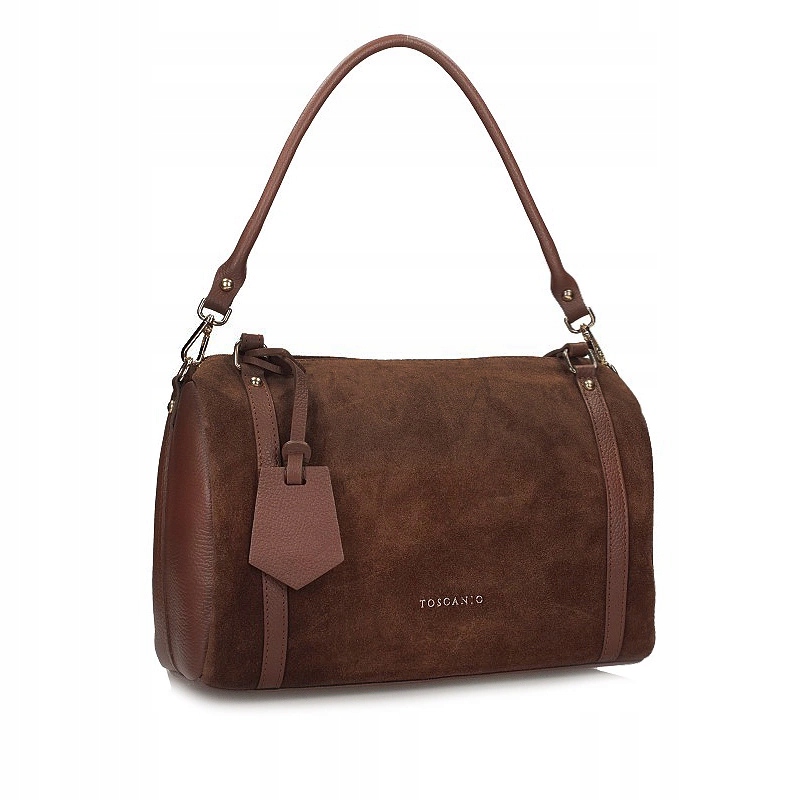 Stylová italská kožená kabelka Toscanio G151 Hnědá D21