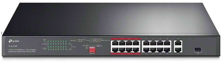 Switch TP-Link TL-SL1218P 16x PoE+ 250m Range (aw)