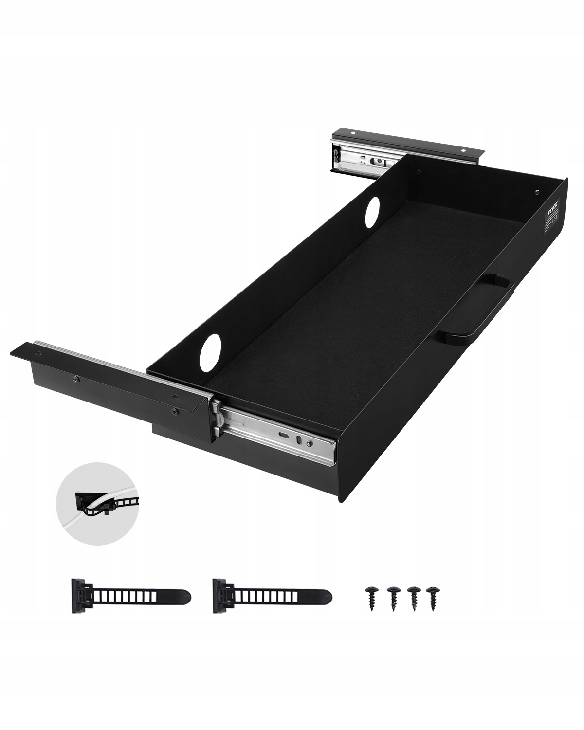 Vevor Zásuvka Pod Stôl 635X232X75 MM Skrytá Silná Organizér Na Nástroje