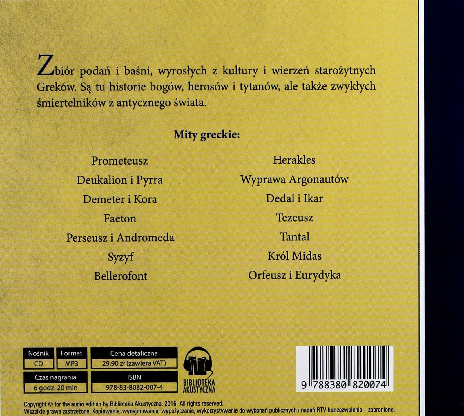 MITY GRECKIE - WANDA MARKOWSKA [AUDIOBOOK] Stan opakowania oryginalne