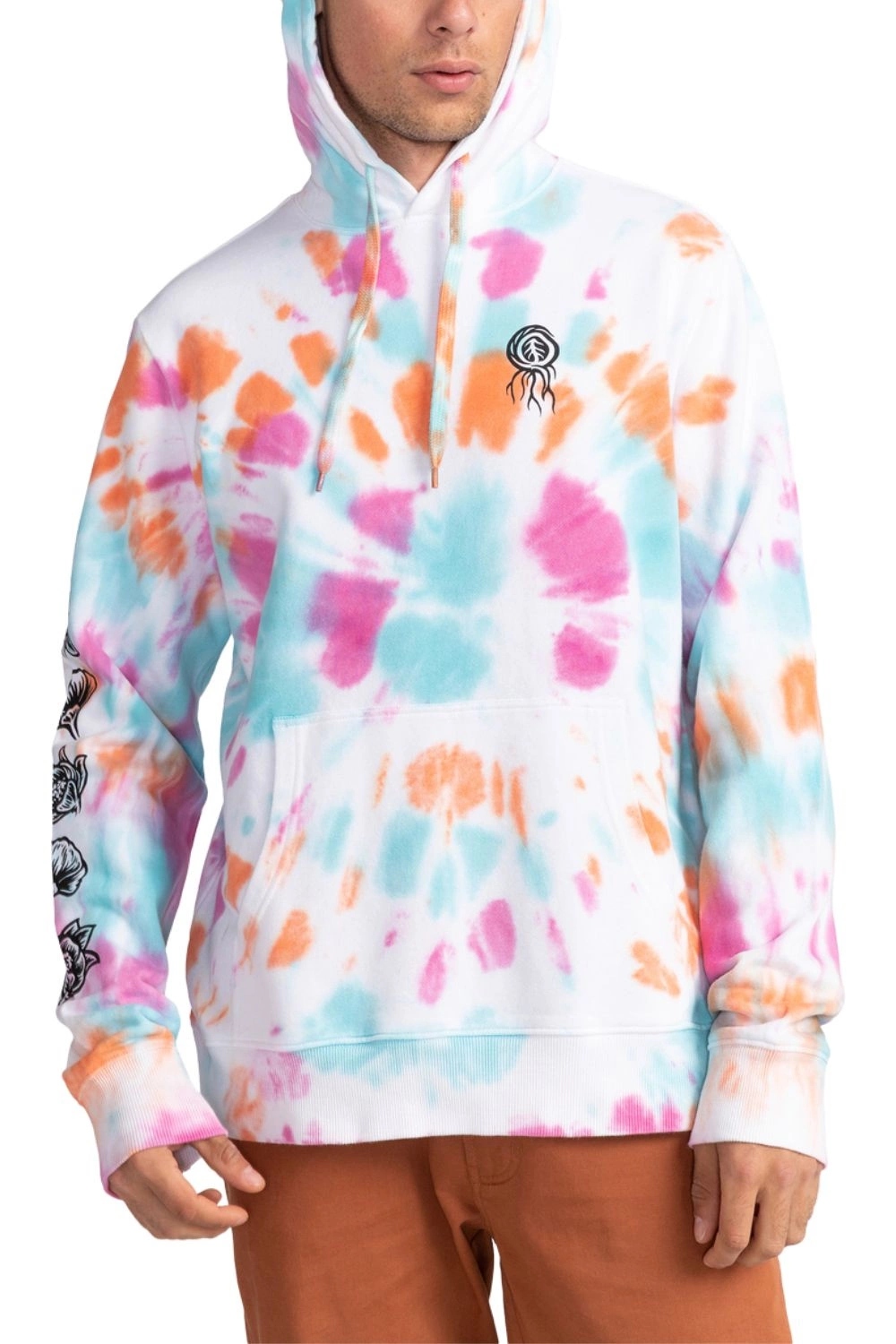 Pánská mikina Element X Timber Passenger Tie Dye bavlněná s kapucí vel. S