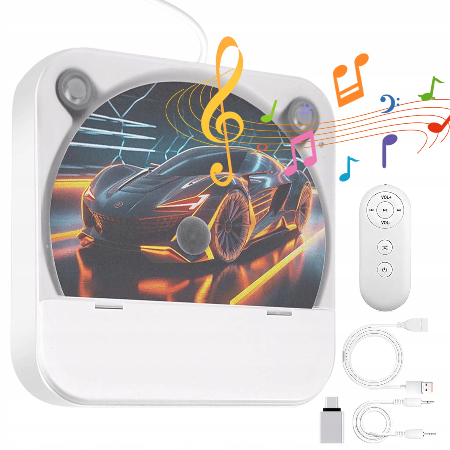 Plug And Play CD Přehrávač Do Auta Usb Aux Wav MP3 Cd-r Cd-rw