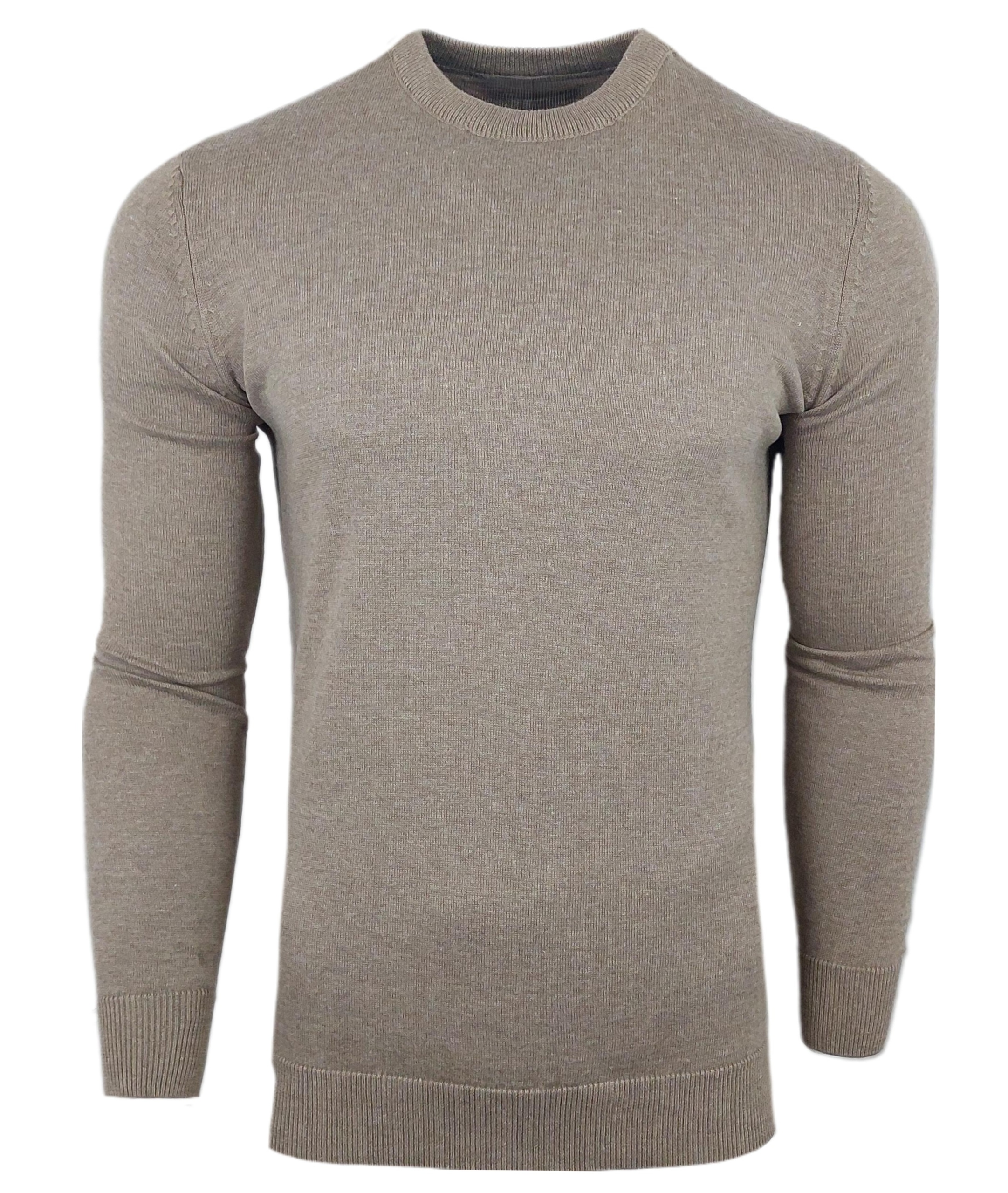 Sweter męski Klasyczny Elegancki Wygodny Bawełna Beżowy r. M Rozmiar M