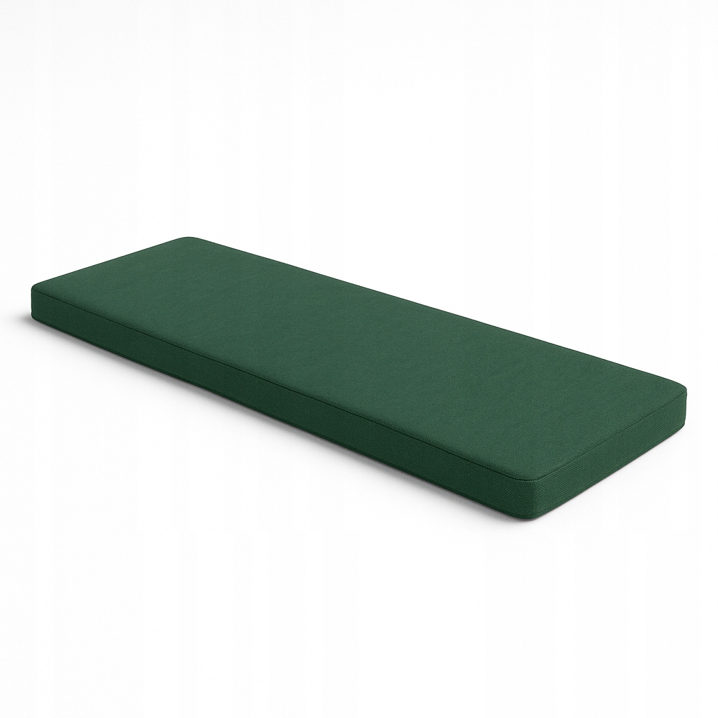 Polštář na zahradní lavičku 180×25×3 cm Vysoká Voděodolná matrace Zelená
