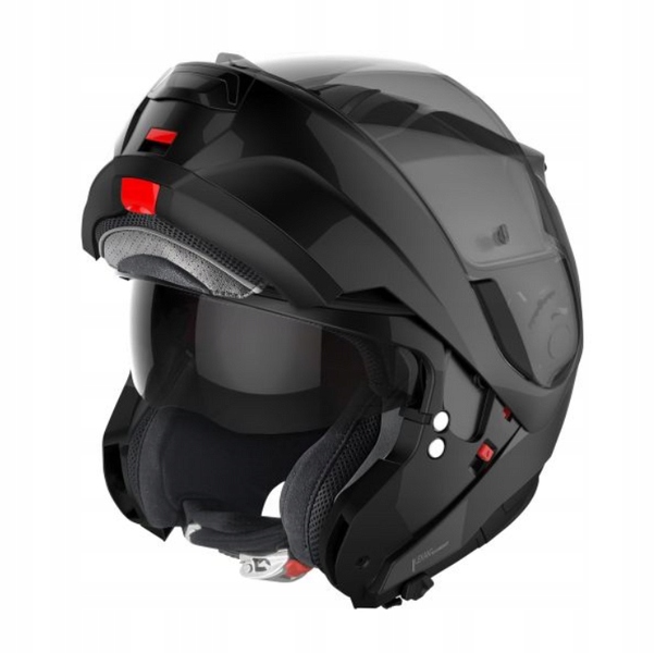 Motocyklová čeľusťová prilba Nolan N100-6 Classic N-com 3 čierny lesk XL