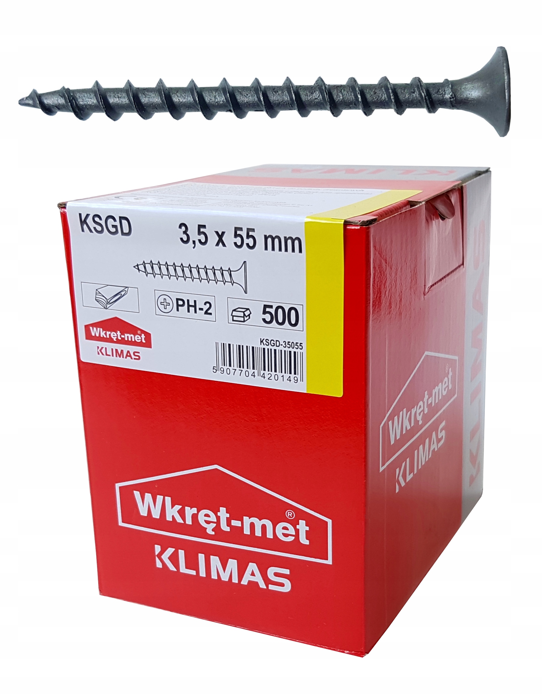 

Wkręty Do Drewna Karton Gipsu Gk 3,5X55MM 500SZT