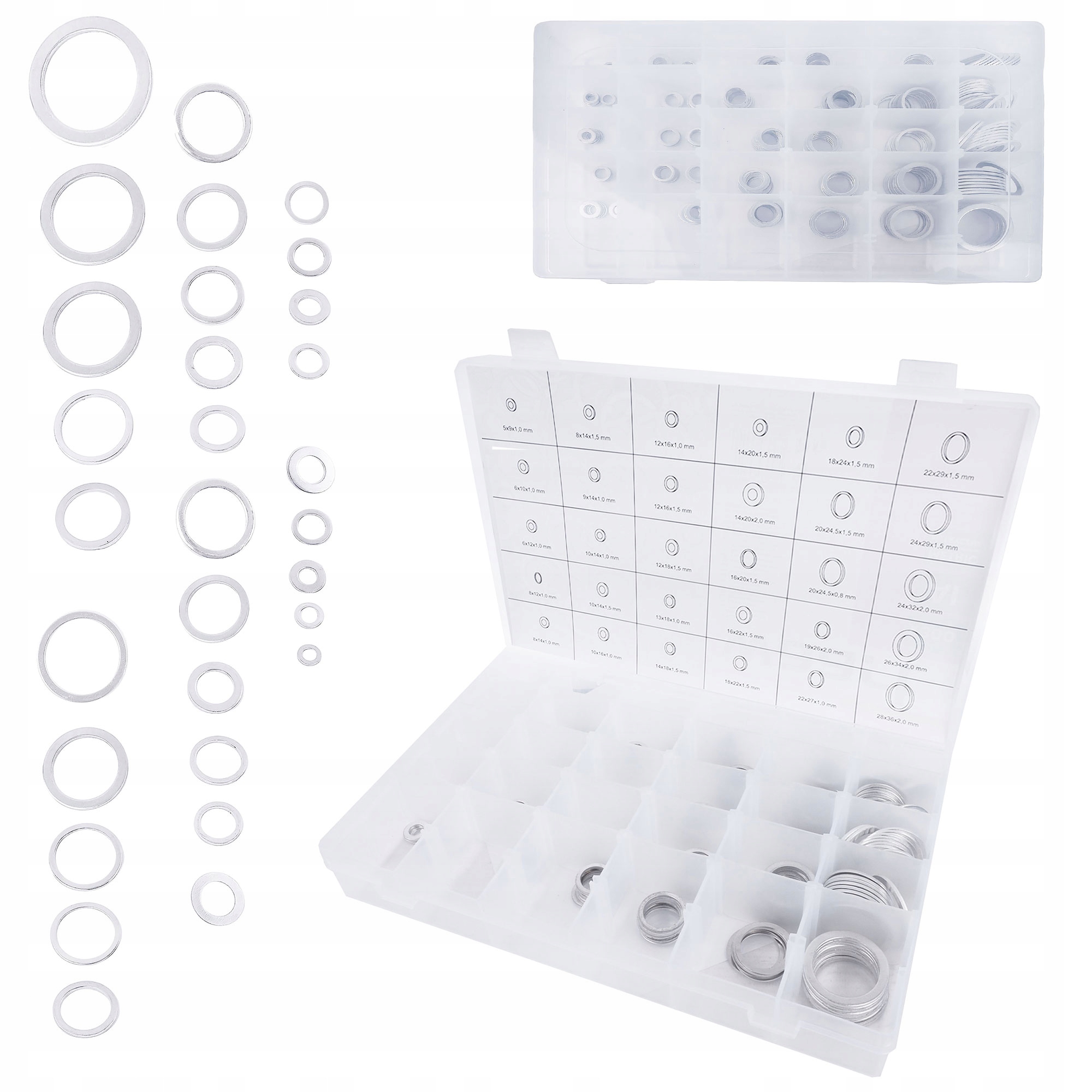 ZESTAW PODKŁADEK ALUMINIOWYCH 300szt