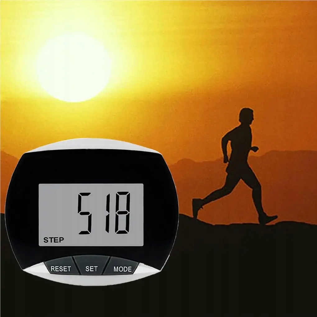 LCD Mini Pedometer Step Counter with Belt Clip Fitting Hiking Fitness Walki Model dvdcvdvc