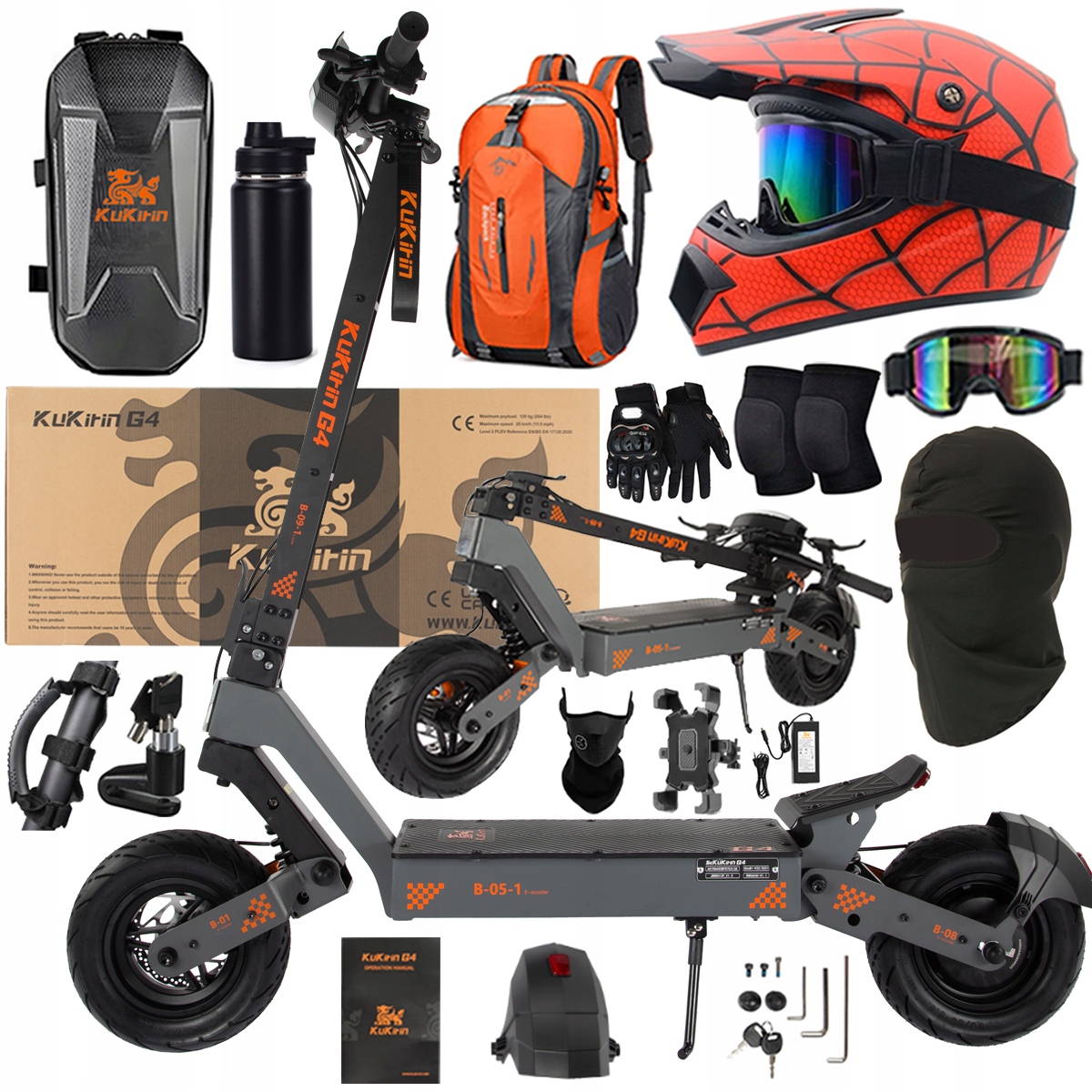 KuKirin G4 Skládací elektrická vozidla 2000W 70KM/H 60V 20Ah 75km Dárek