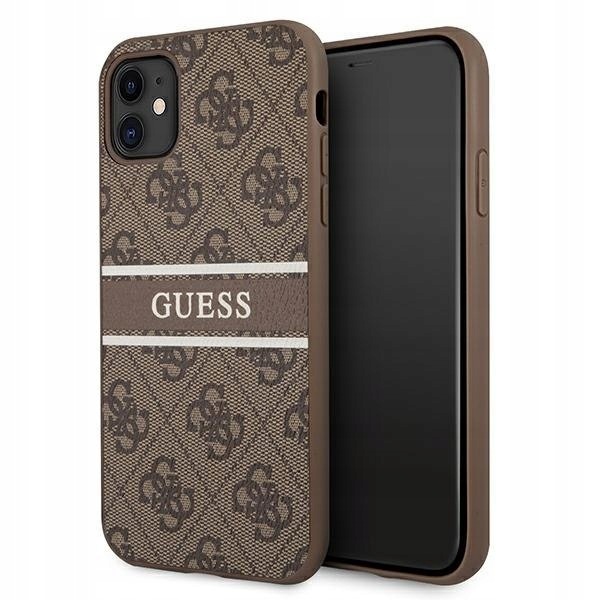 Guess GUHCN614GDBR iPhone 11 Xr 6,1"brązowy/brown hardcase 4G Stripe