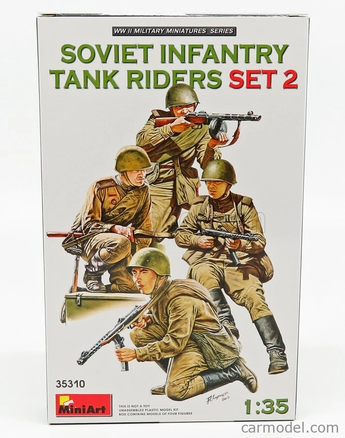 Miniart Figures Soviet Infantry Tank Riders Set 2 1:35