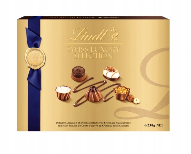 Levně Lindt Swiss Luxury Selection bonboniéra pralinky švýcarské čokolády 230g