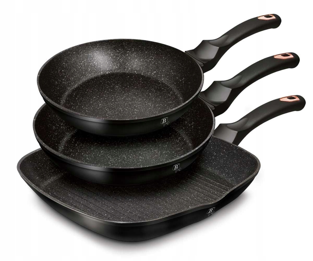 Sada 3 granitových pánví Berlingerhaus Black Rose Bh-6156 Lumarko!