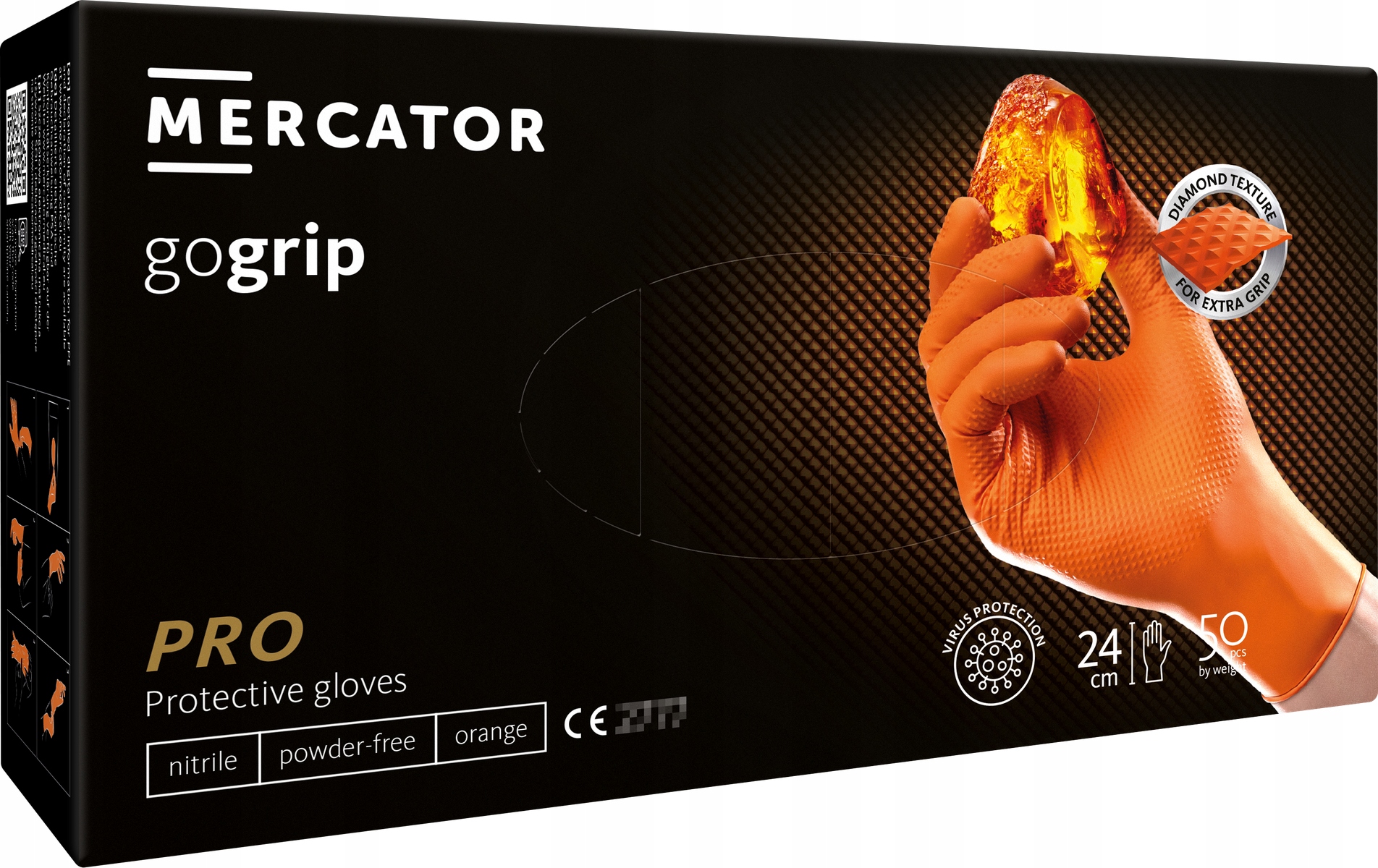 

Rękawice nitrylowe Mercator gogrip orange XXL 50sz