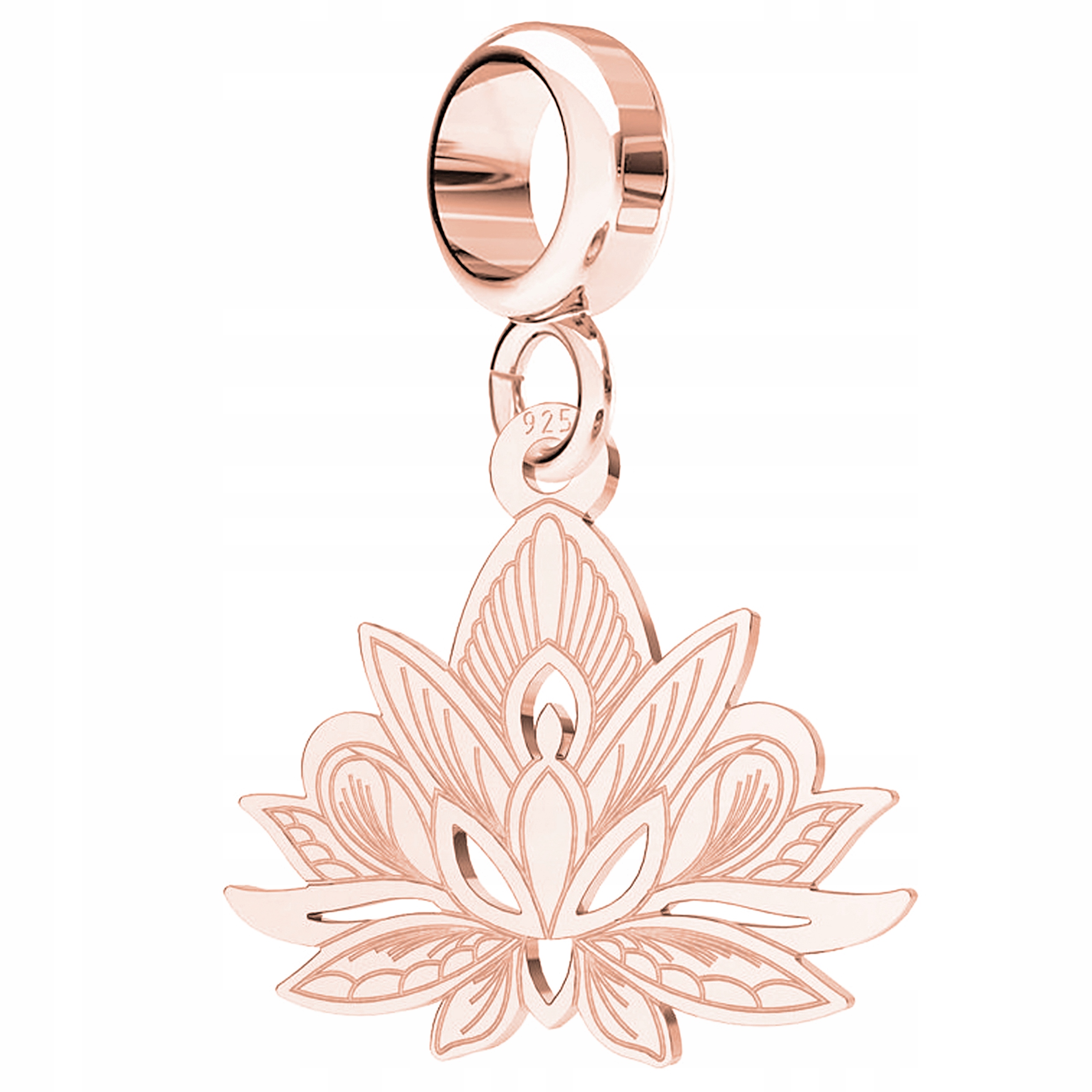 Přívěsek Květ Lotosu růžové zlato stříbro 925