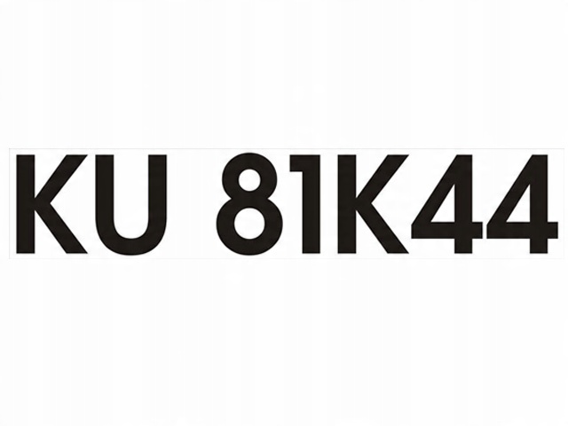 

Naklejka Numery Rejestracyjne wywrotka naczepa wgU