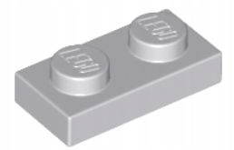 LEGO PŁYTKA 1X2 JASNOSZARA NR 3023 ZA 10 SZT