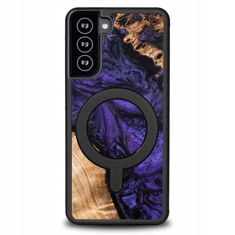 Pouzdro Bewood Unique pro Samsung Galaxy S21 Fe Violet s MagSafe