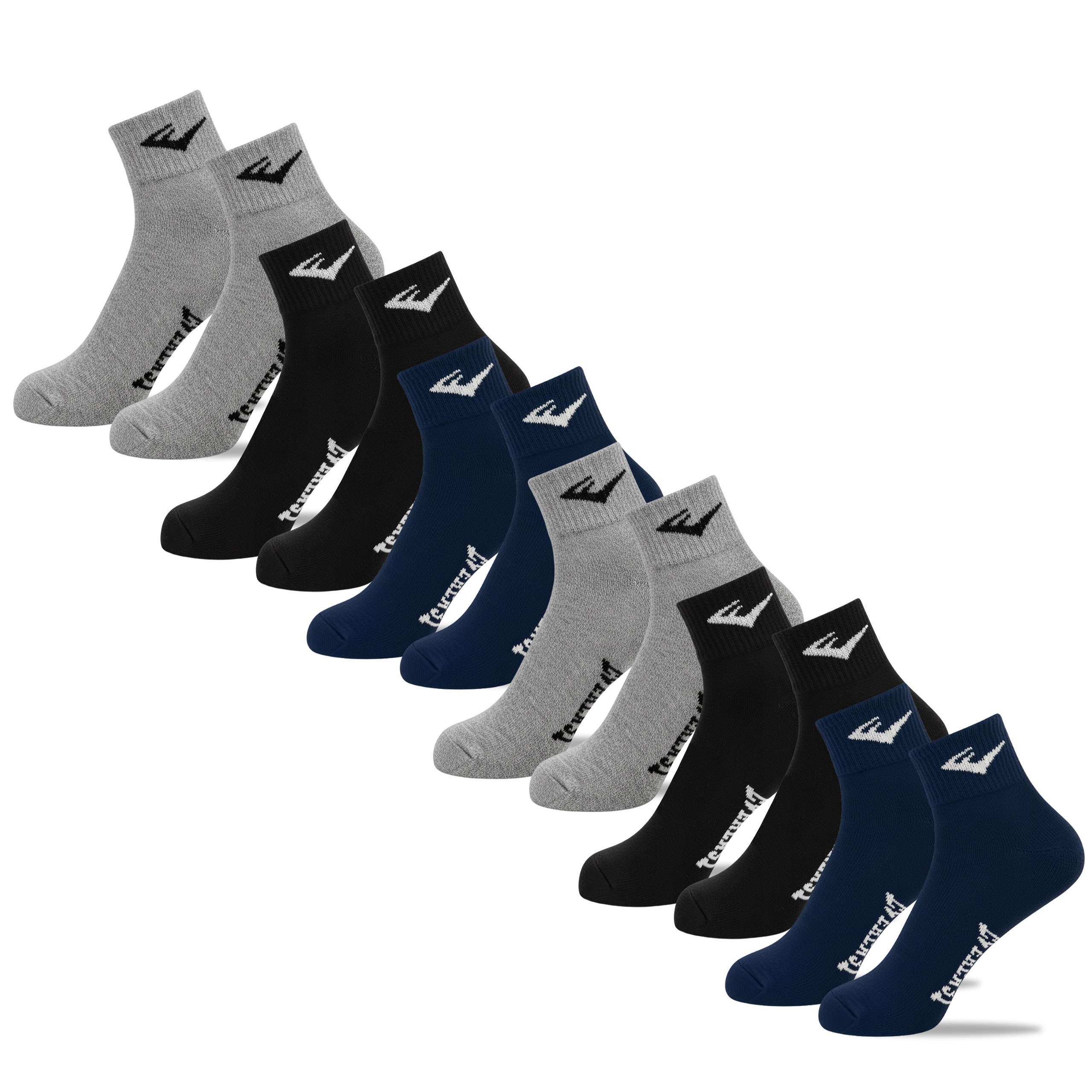 Everlast Skarpety Męskie Zakostki Bawełniane Mix Navy 6 par Rozmiar 43/46 Rozmiar 43-46