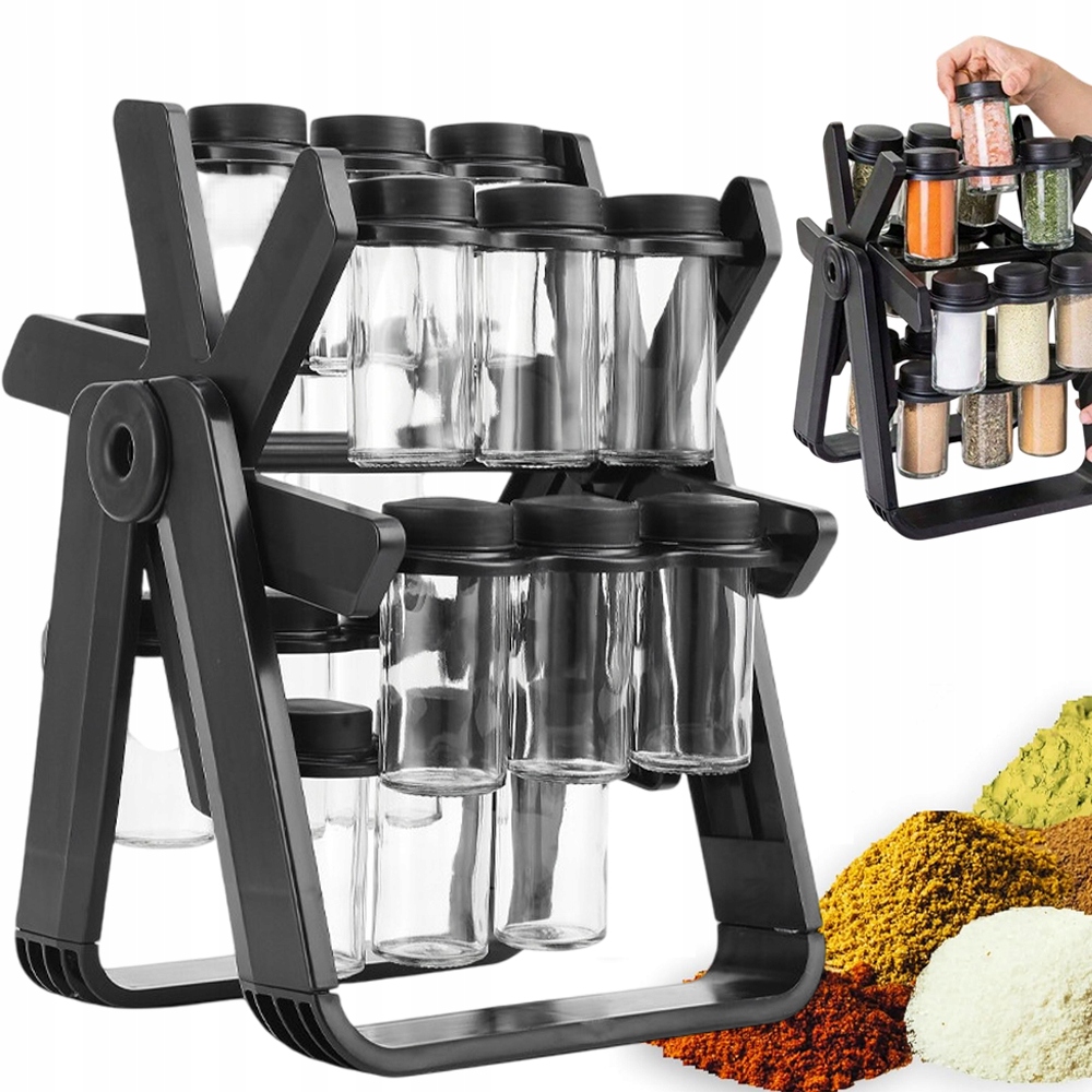 Otočný Držák Na Koření, Nádobky Na Koření, Stojan, Sklenice Na Koření, Loft