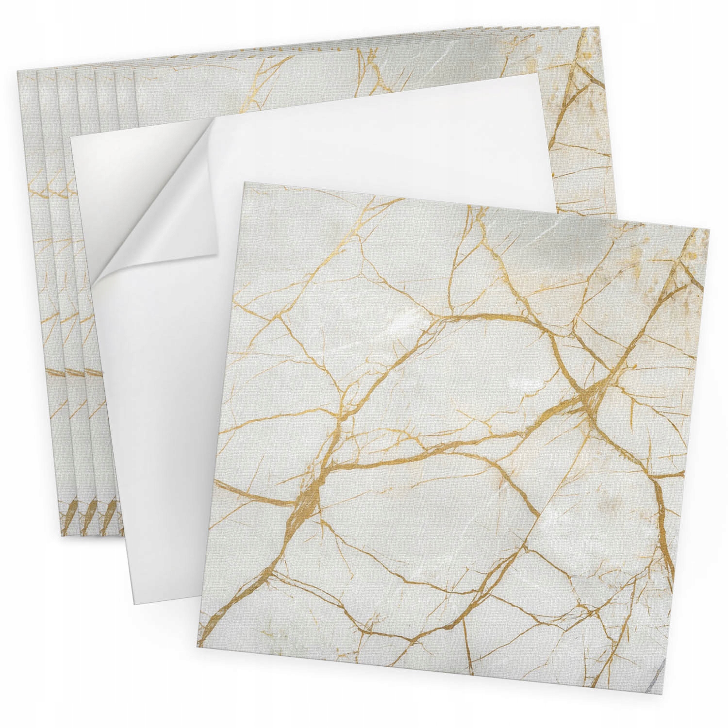 Nástěnné dlaždice s Pvc grafikou 9 ks 30x30 cm Elegantní mramorový vzor