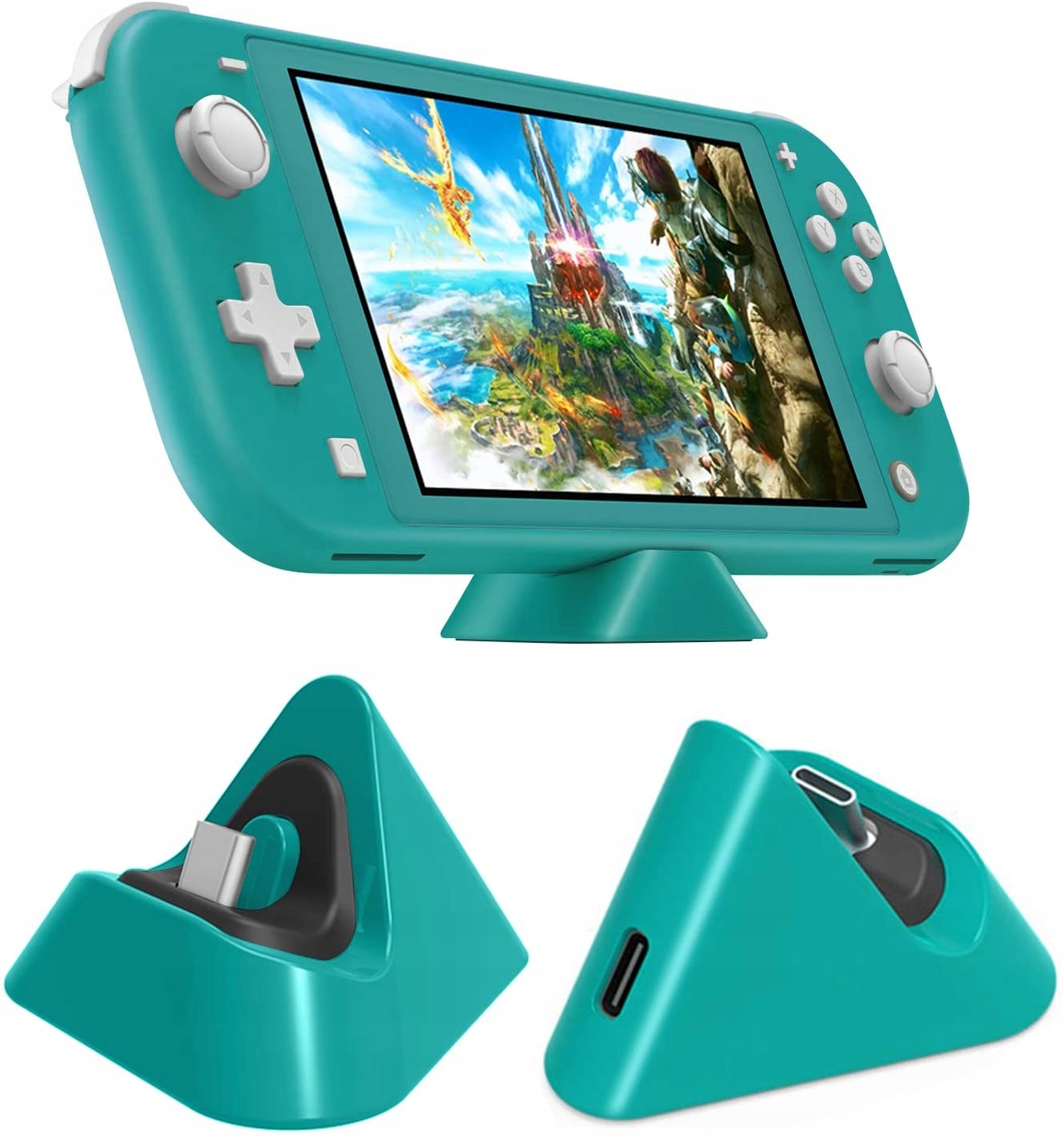 Mini nabíjecí podstavec pro stanici Nintendo Switch /ns Oled Lite Tyrkysov