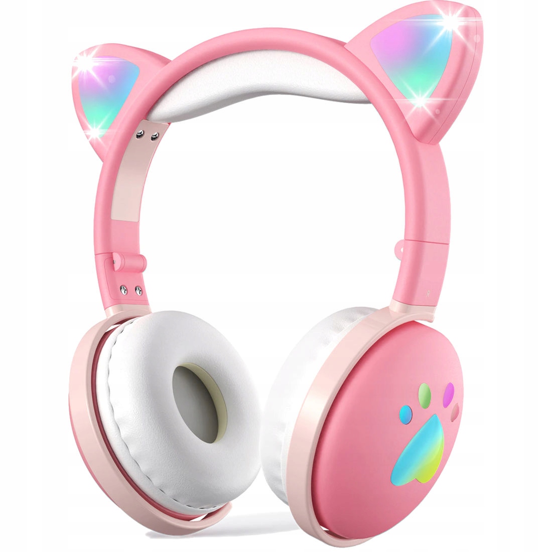 

Słuchawki nauszne bluetooth dla dzieci różowe Rgb
