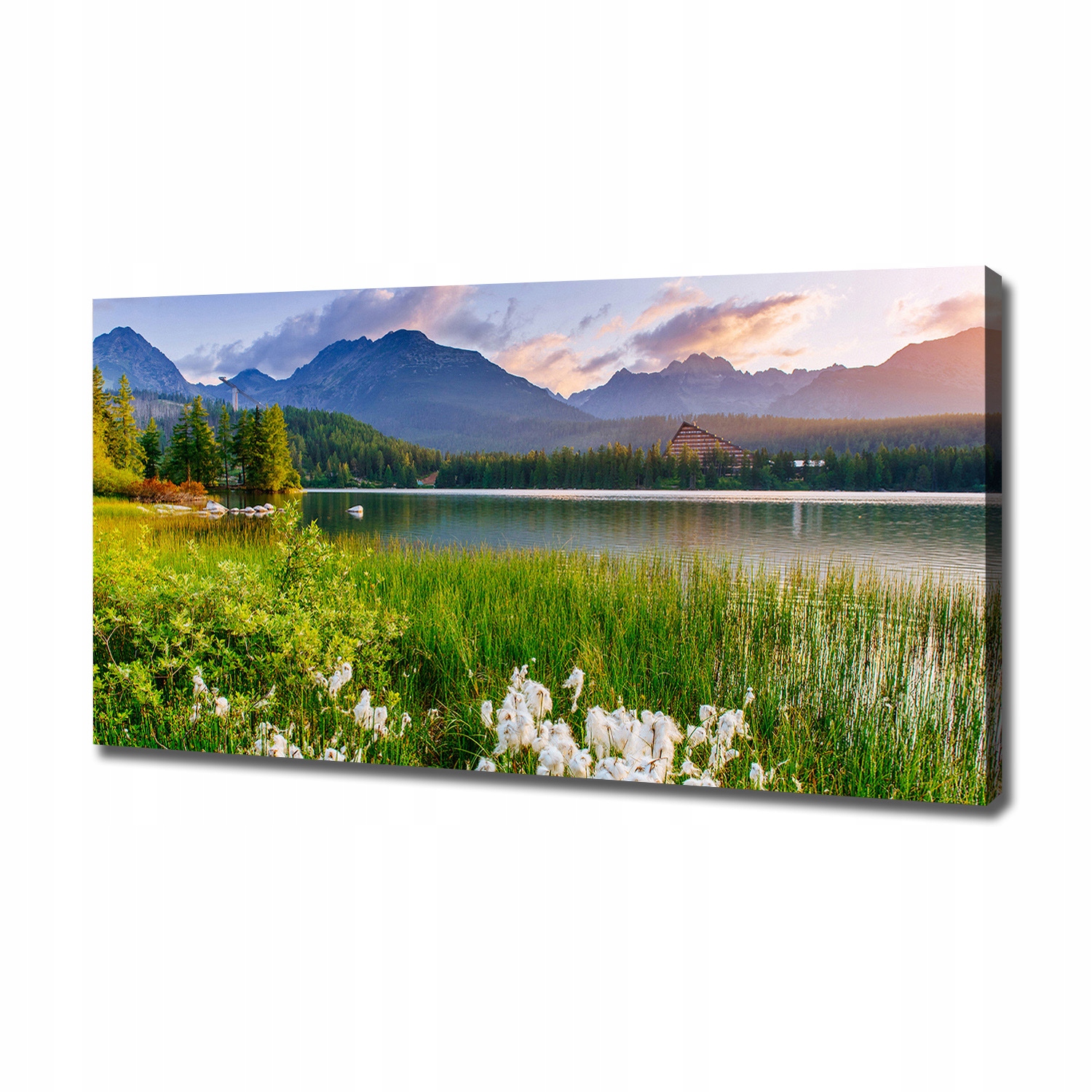 

Foto obraz na płótnie Jezioro w górach 120x60 cm