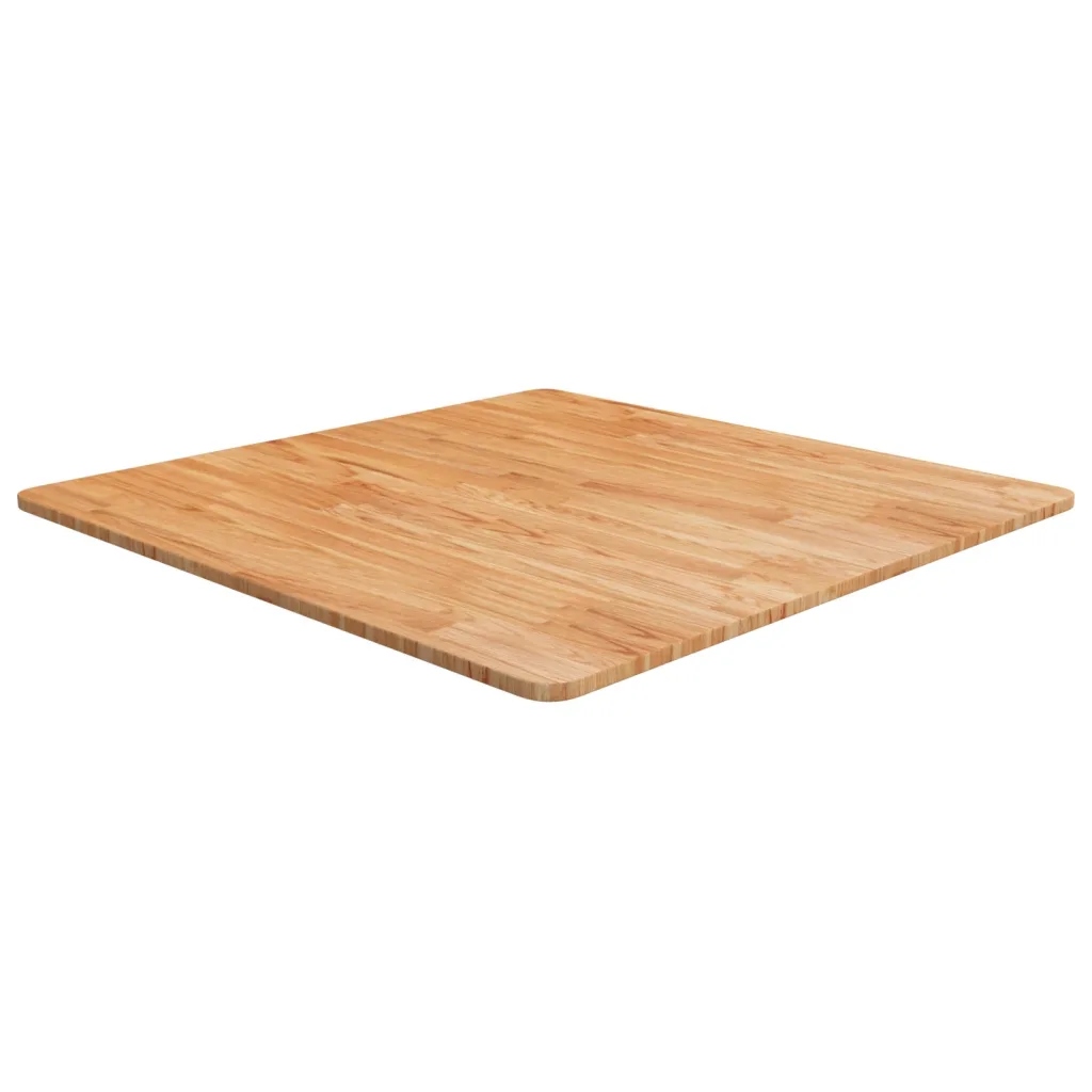 Čtvercová stolní deska světle hnědá 80x80x1,5 cm ošetřený dub Hnědá 343004