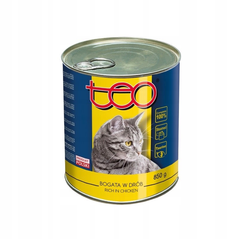 Teo bohaté na drůbež Krmivo mokré pro kočky 850 g