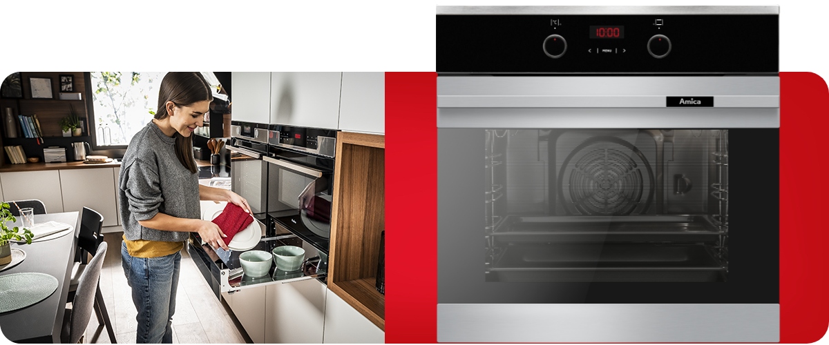 Piekarnik Amica EB 6521 Fusion 60 cm INOX 65 L Model EB6521 FUSION