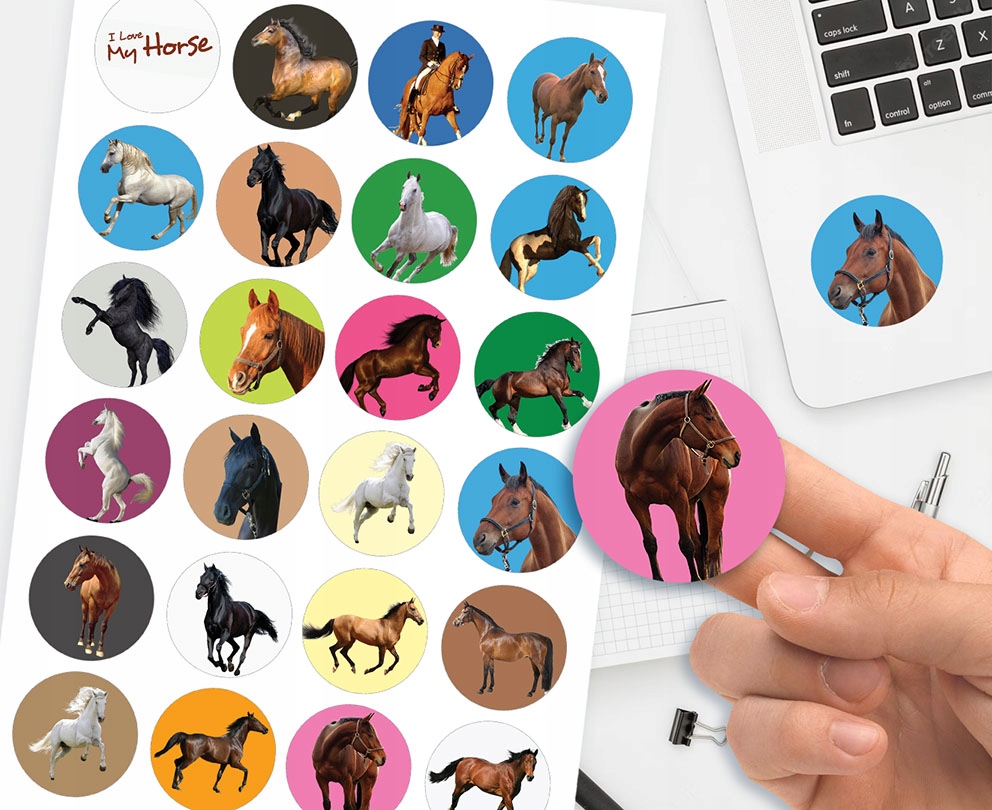 ZESTAW NAKLEJKI + TATUAŻE DLA DZIECI DZIECIĘCE KONIE JAKOŚĆ Marka inny