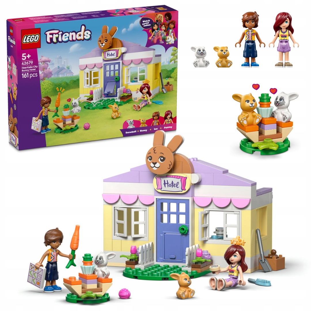 Lego 42679 Friends – Hotel pro králíky ve městě Heartlake Králičí hotel
