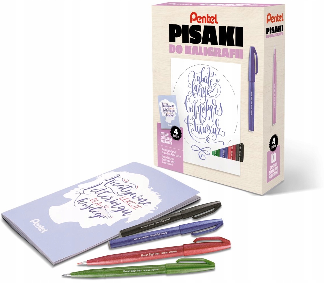 

Kurs letteringu kaligrafii Pentel Brushe Abcd