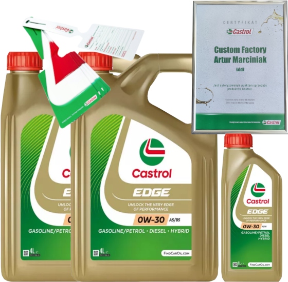 CASTROL EDGE 0W30 A5/B5 9L VOLVO 95200377 + ZAWIESZKA