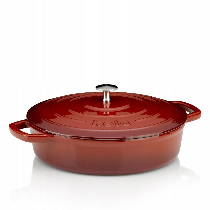 Liatinový zapekač Calido 28 cm, červený