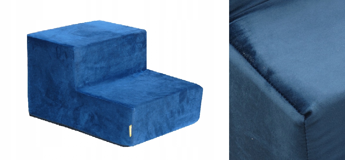 Schodki/schody do kanapy velvet głębsze Xs niebieski
